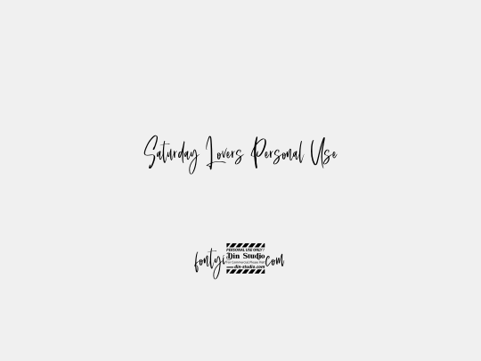 Saturday Lovers Personal Use