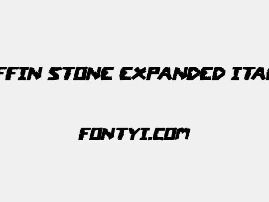 Coffin Stone Expanded Italic