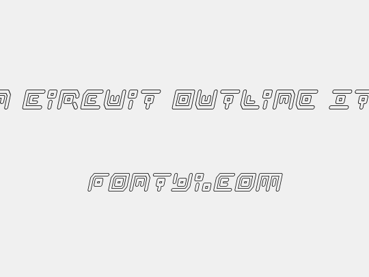 Neon Circuit Outline Italic