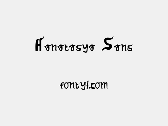 Hanatasya Sans