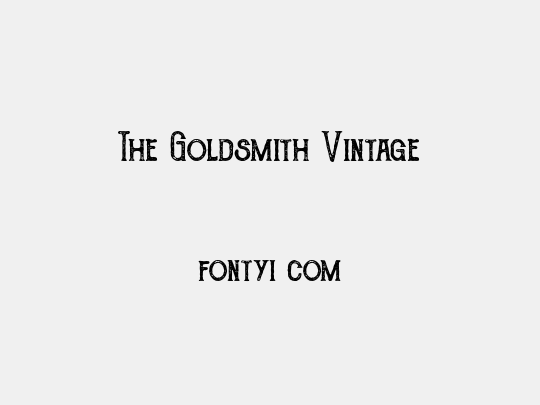 The Goldsmith Vintage
