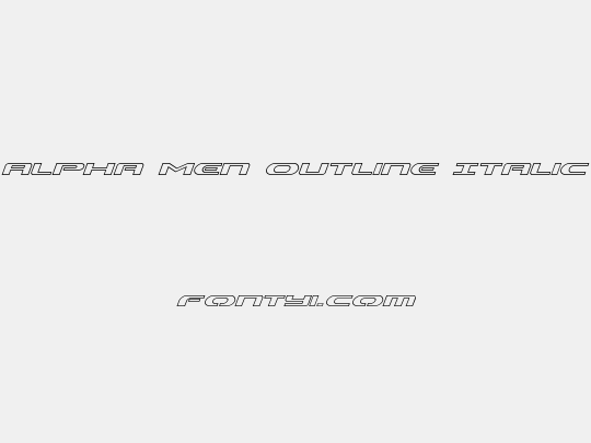 Alpha Men Outline Italic