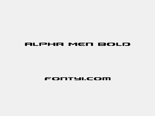 Alpha Men Bold