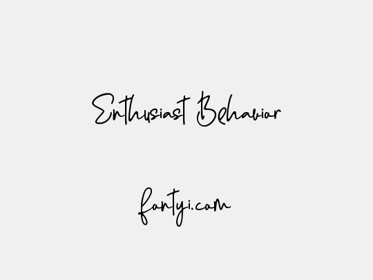 Enthusiast Behavior
