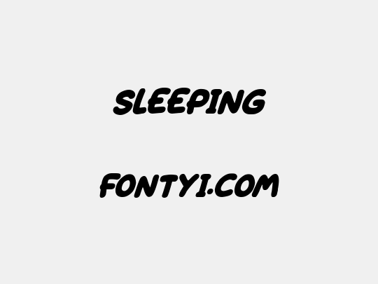 Sleeping