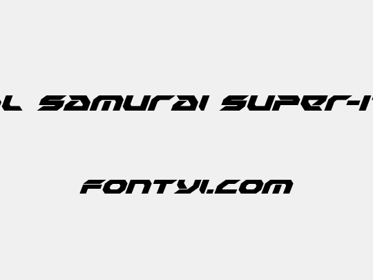 Royal Samurai Super-Italic