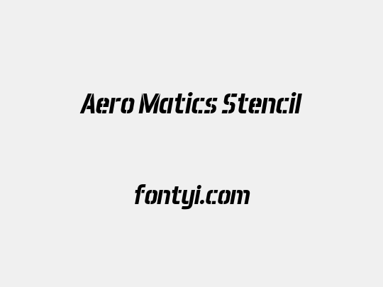 Aero Matics Stencil