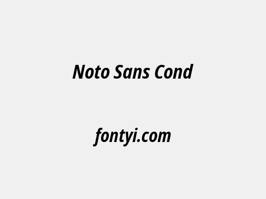 Noto Sans Cond