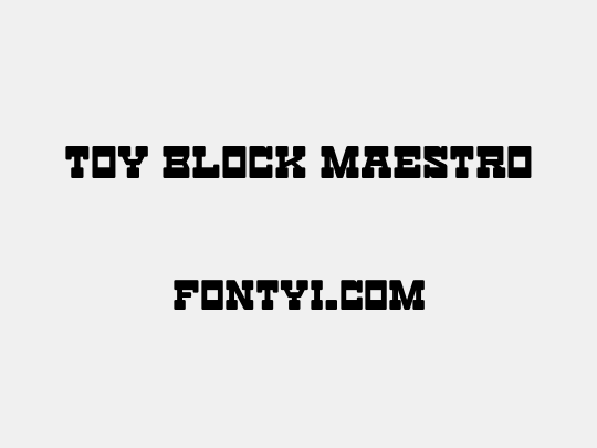 Toy Block Maestro