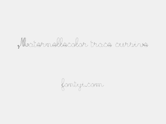 Maternellecolor trace cursive