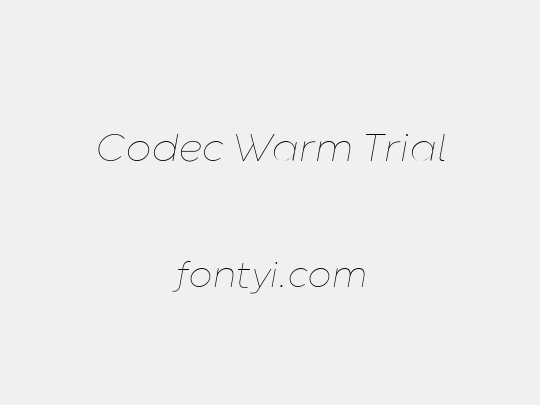 Codec Warm Trial