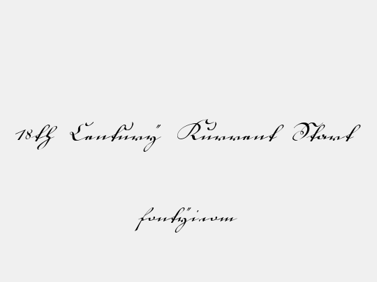 18th Century Kurrent Start