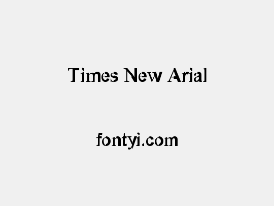 Times New Arial