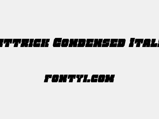 Kittrick Condensed Italic