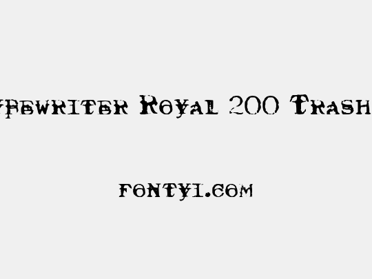 Typewriter Royal 200 Trashed