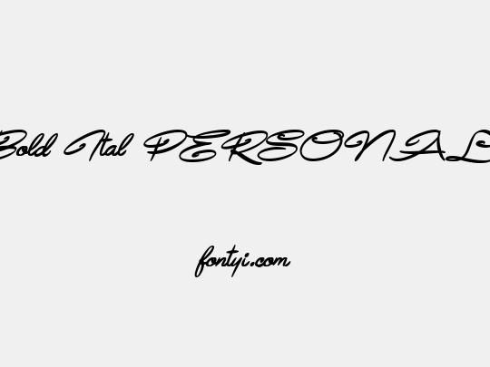 Avelana Bold Ital PERSONAL USE