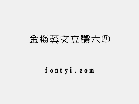 金梅英文立體六四