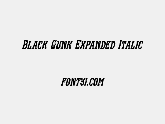 Black Gunk Expanded Italic