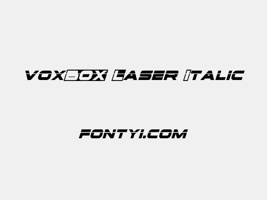 voxBOX Laser Italic