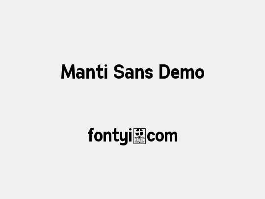 Manti Sans Demo