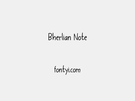 Bherlian Note