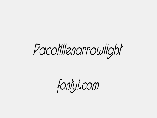 Pacotillenarrowlight