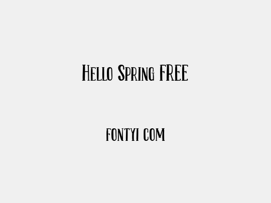 Hello Spring FREE