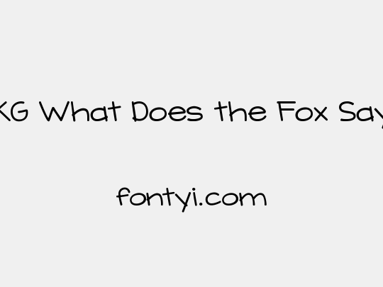 KG What Does the Fox Say