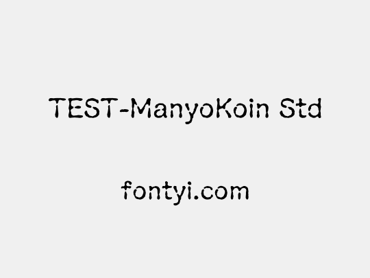 TEST-ManyoKoin Std