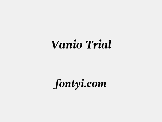 Vanio Trial