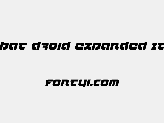Combat Droid Expanded Italic