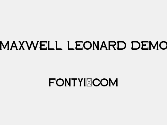 Maxwell Leonard Demo