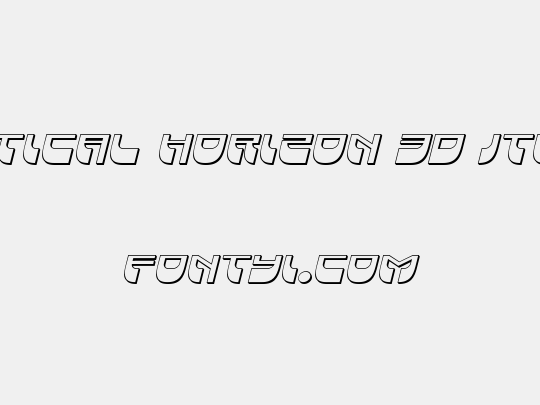 Vertical Horizon 3D Italic