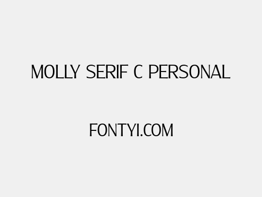 Molly Serif C PERSONAL
