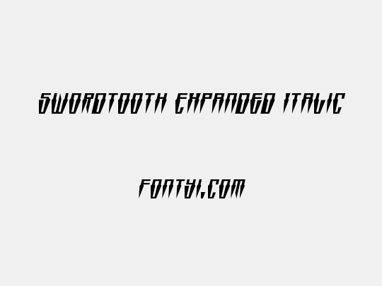 Swordtooth Expanded Italic