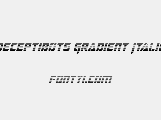 Deceptibots Gradient Italic