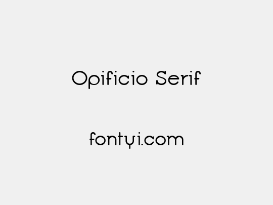 Opificio Serif