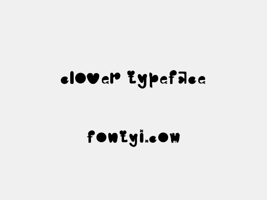 clover typeface