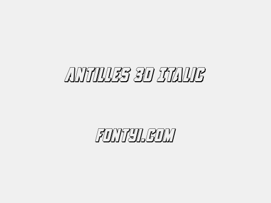 Antilles 3D Italic
