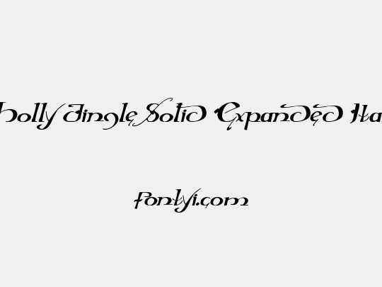 Holly Jingle Solid Expanded Italic