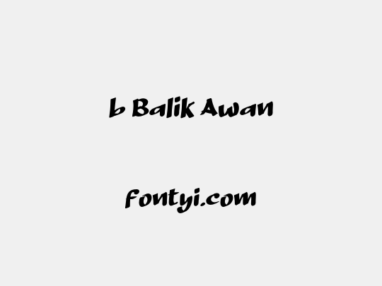b Balik Awan