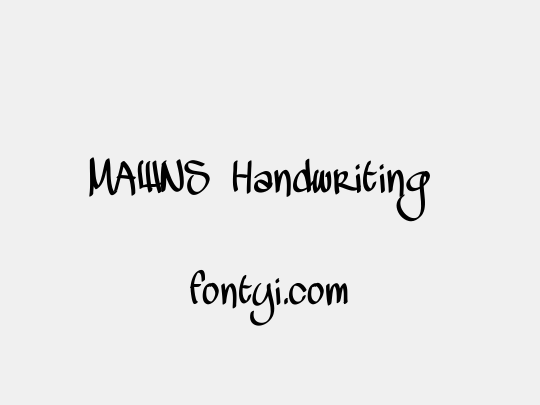 MAWNS Handwriting 