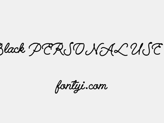 Ropest Black PERSONAL USE ONLY