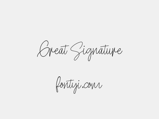 Great Signature