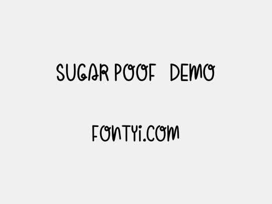 Sugar Poof-demo