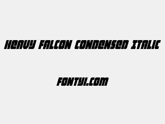 Heavy Falcon Condensed Italic