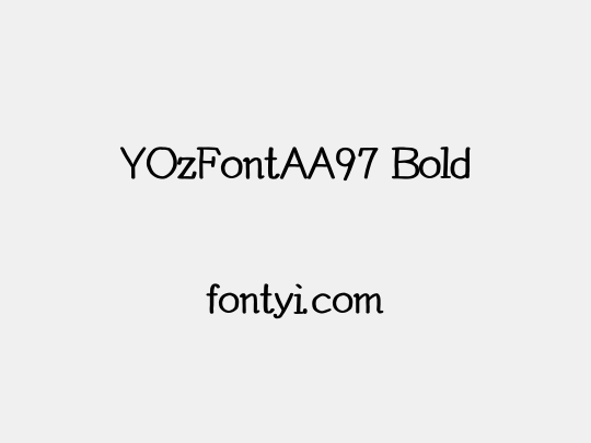 YOzFontAA97 Bold