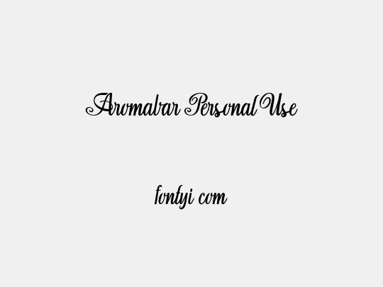 Aromabar Personal Use