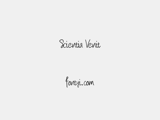 Scientia Venit