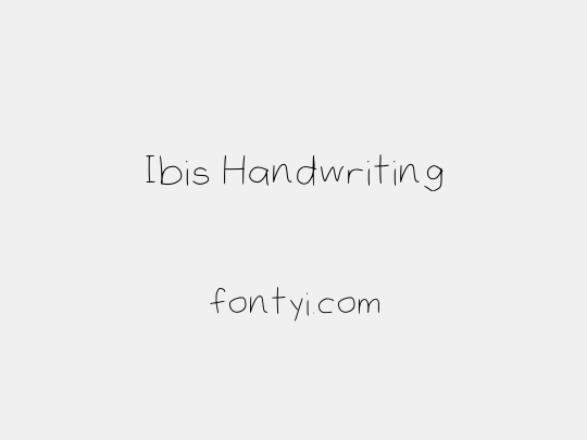 Ibis Handwriting